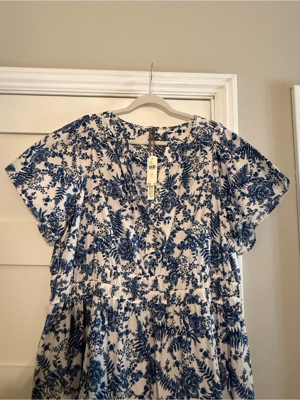Anthropologie Somerset Maxi Dress - 2X - Ivory/ Blue - Picture 3 of 6
